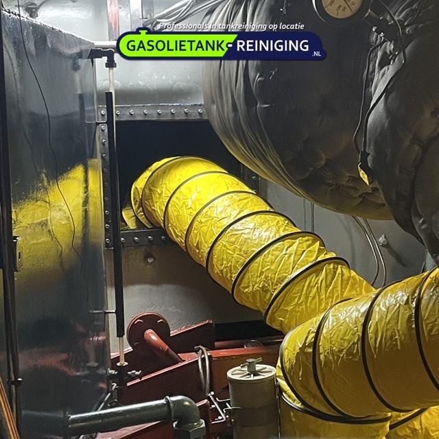 Gasolietank reiniging voor de binnenvaart