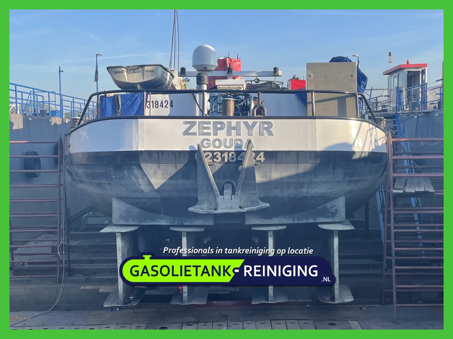 gasolietank reiniging voor de binnenvaart